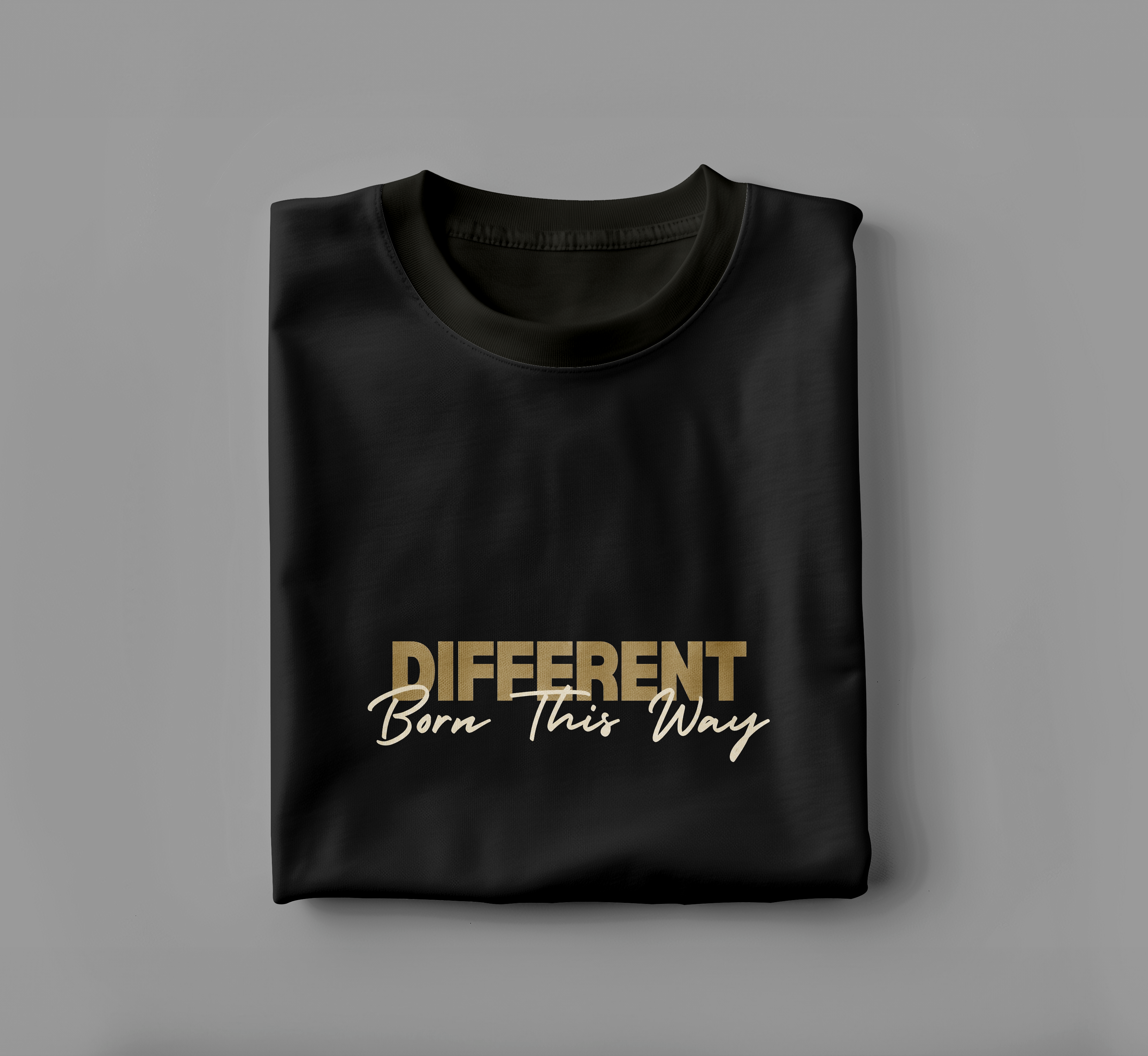 Different Born This Way - Minimalist Quote T-Shirt | Classy Design | SPARK