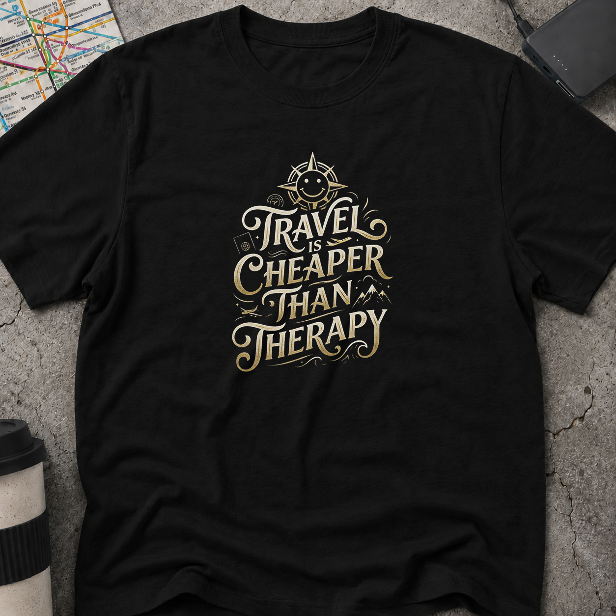 Travel Is Cheaper Than Therapy T-Shirt