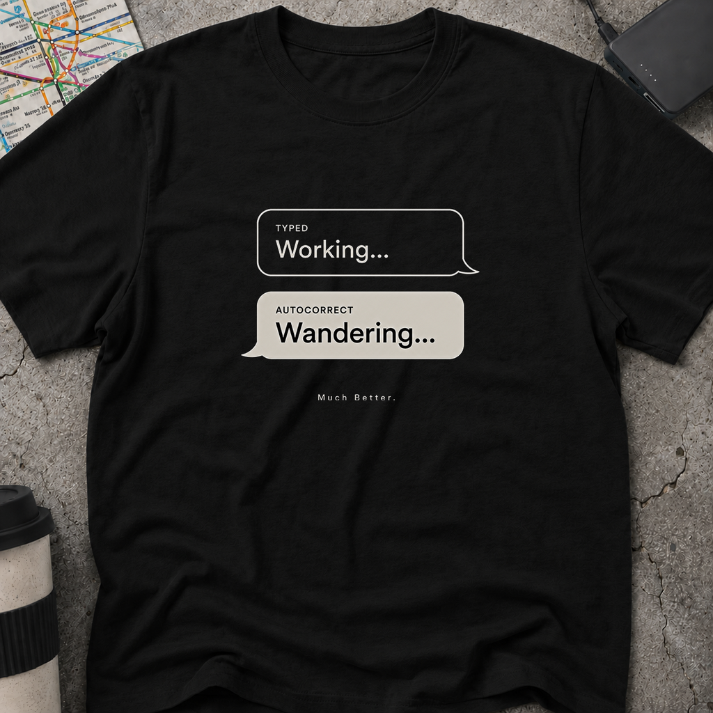 Working... Autocorrect: Wandering Text Message T-Shirt