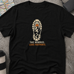 Take Memories. Leave Footprints. Boot Print T-Shirt