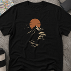 Minimalist Sunset Mountain Bonsai Tree T-Shirt