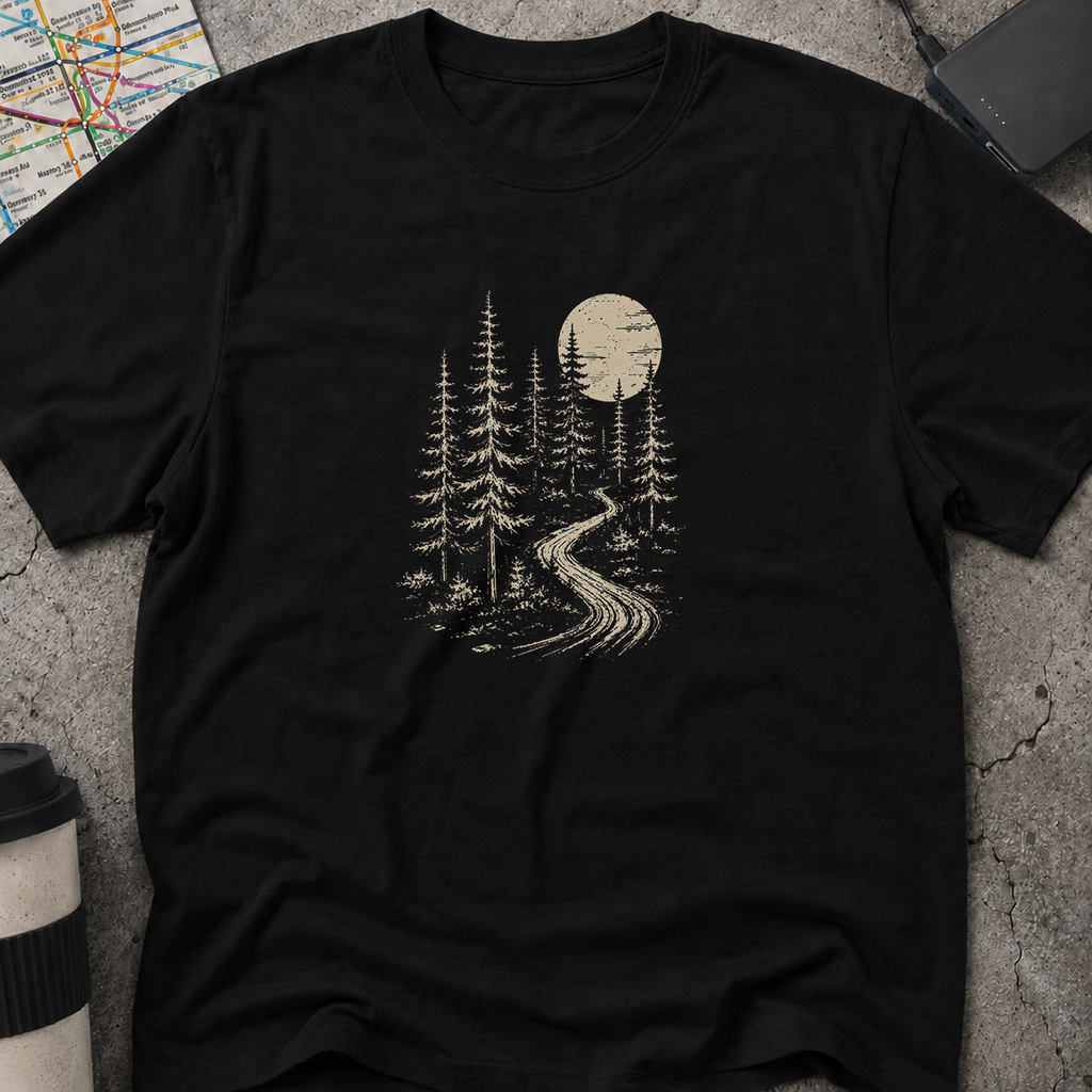 Moonlit Forest Path T-Shirt