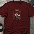 Airplane Window Mountain Sunset View T-Shirt