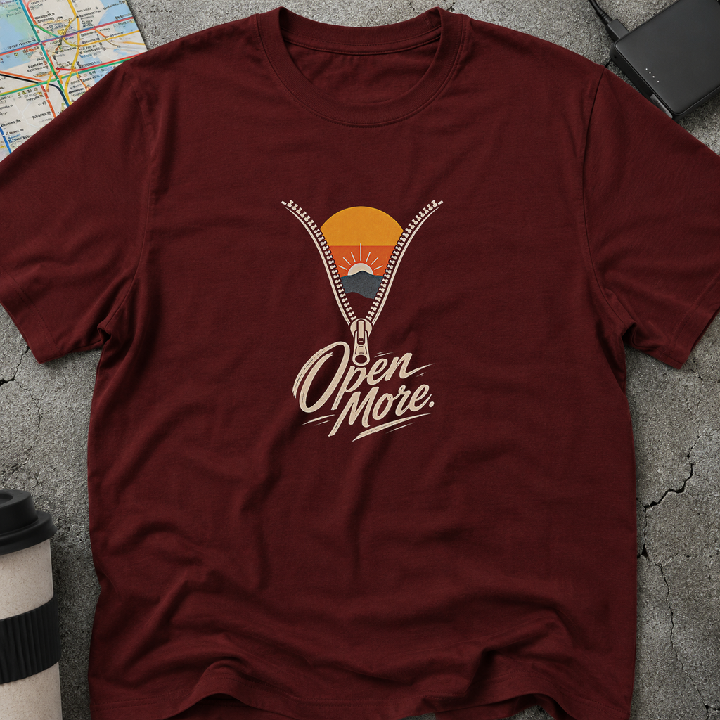 Open More Zipper Sunset T-Shirt