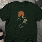 Minimalist Sunset Mountain Bonsai Tree T-Shirt