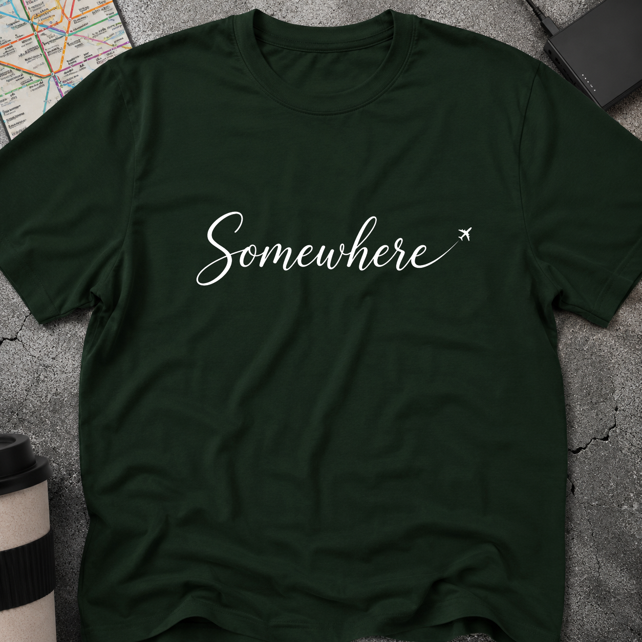 "Somewhere" Typography T-Shirt