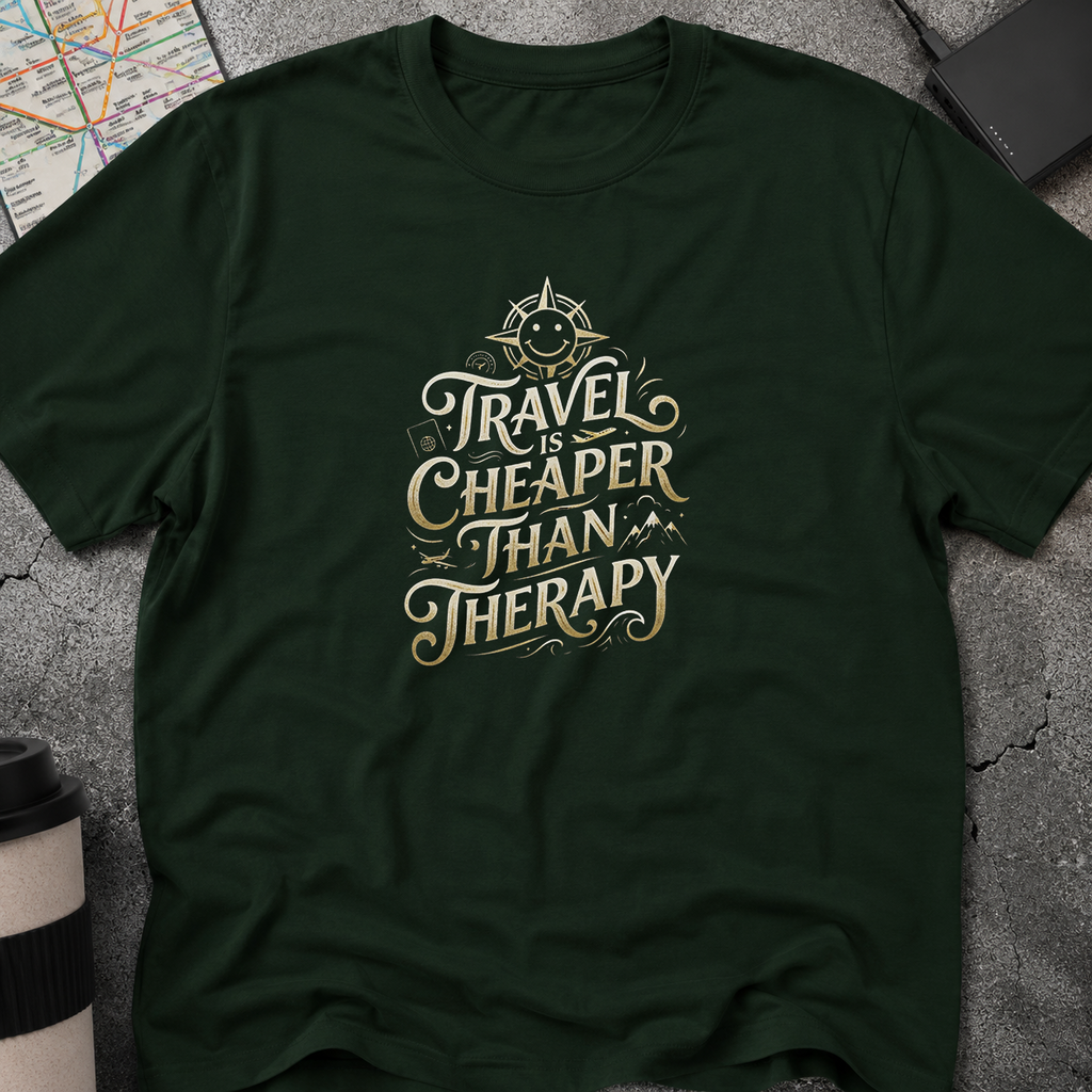 Travel Is Cheaper Than Therapy T-Shirt
