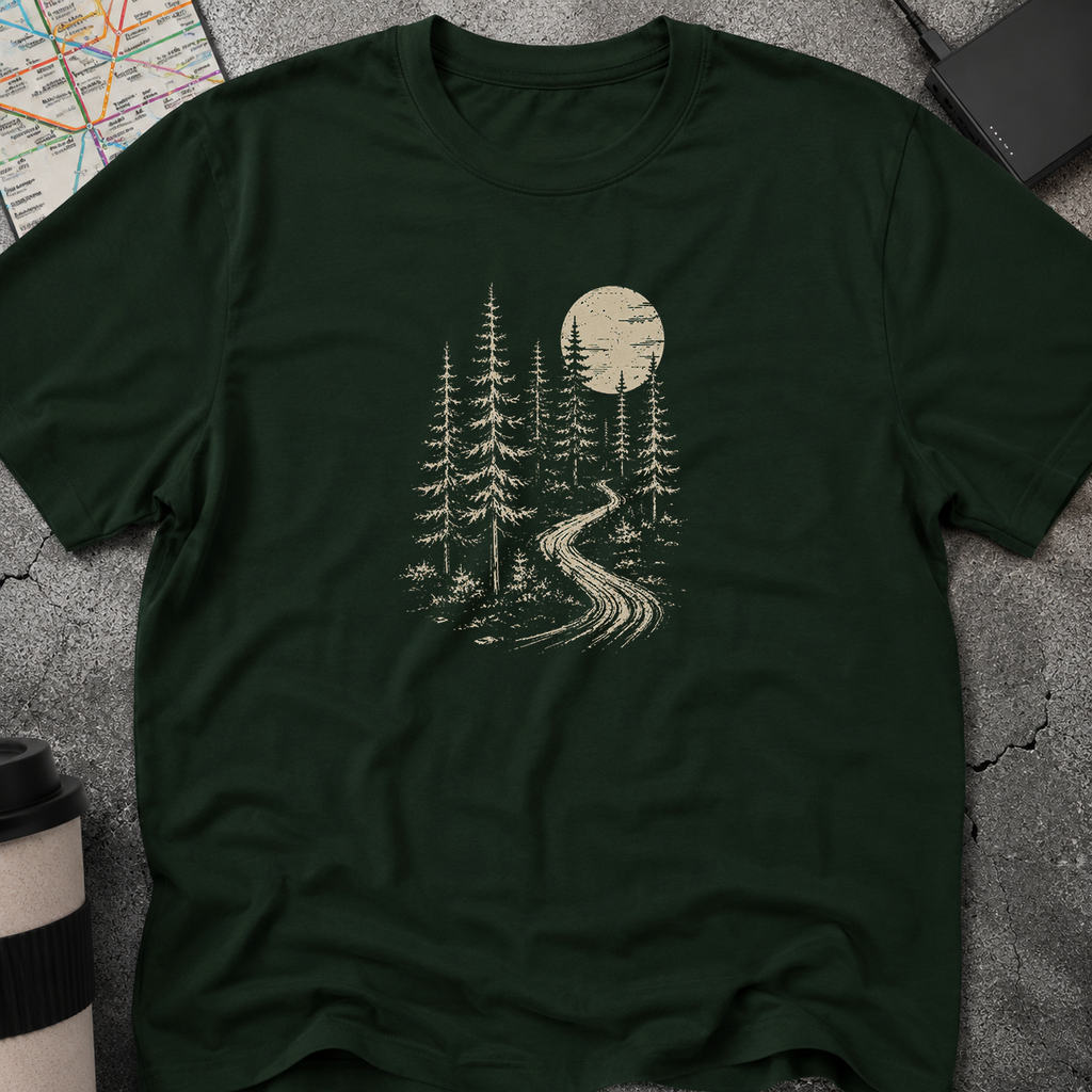 Moonlit Forest Path T-Shirt