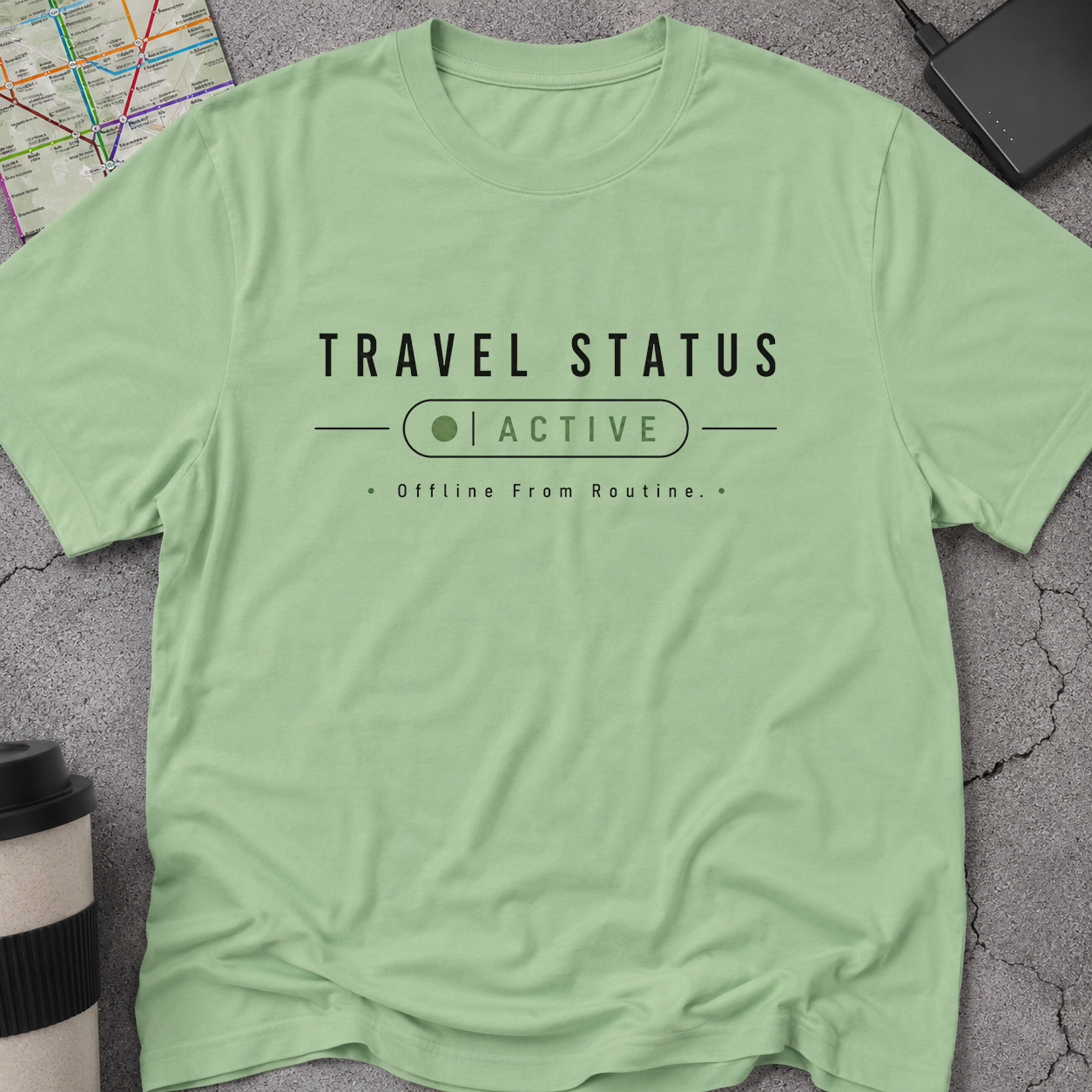 Travel Status: Active, Offline From Routine T-Shirt