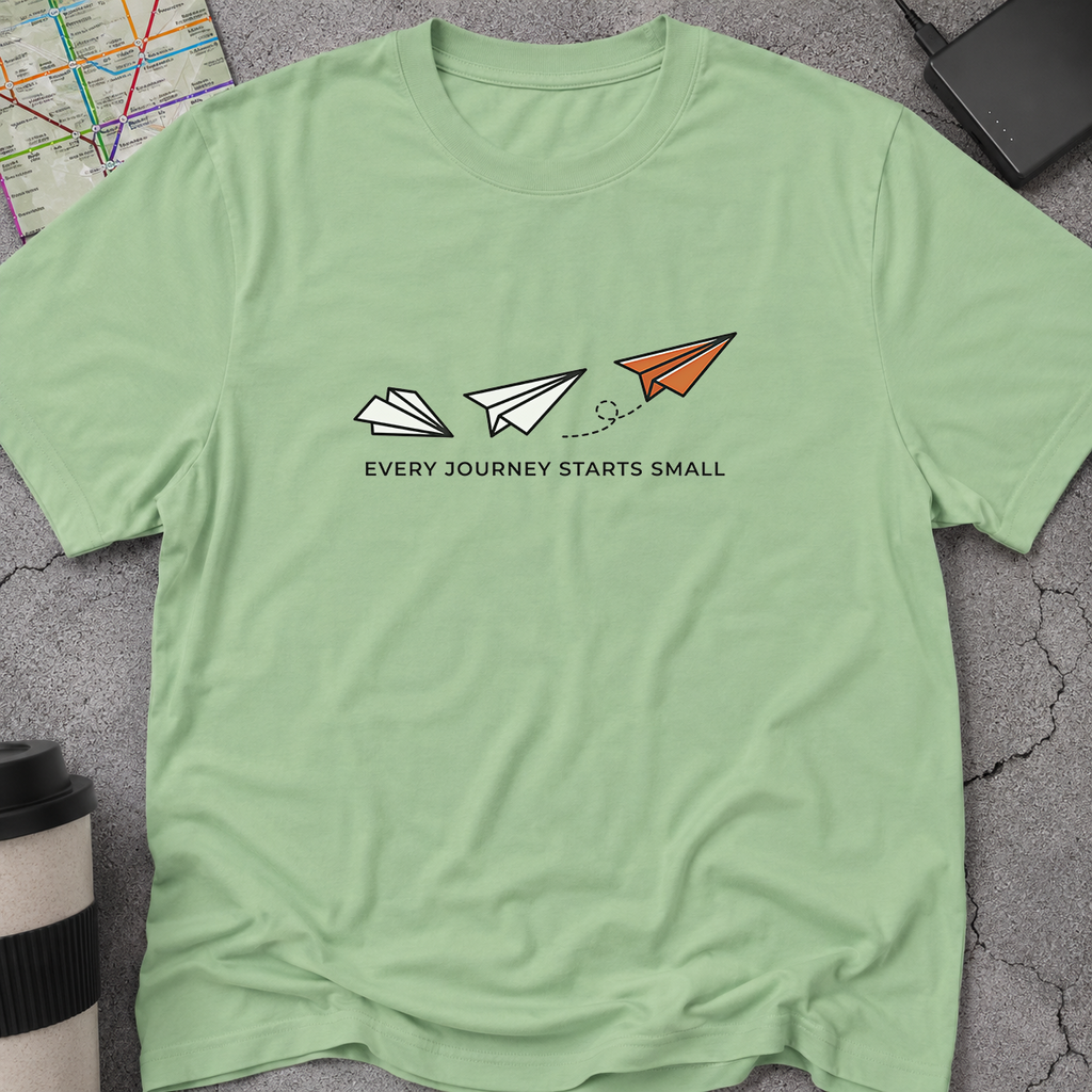 Every Journey Starts Small Paper Airplane T-Shirt