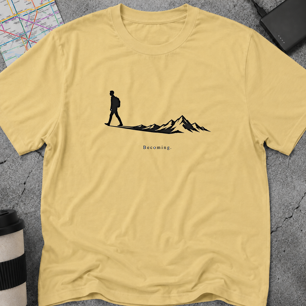 Becoming Hiker Silhouette Mountain Shadow T-Shirt