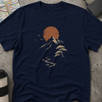 Minimalist Sunset Mountain Bonsai Tree T-Shirt