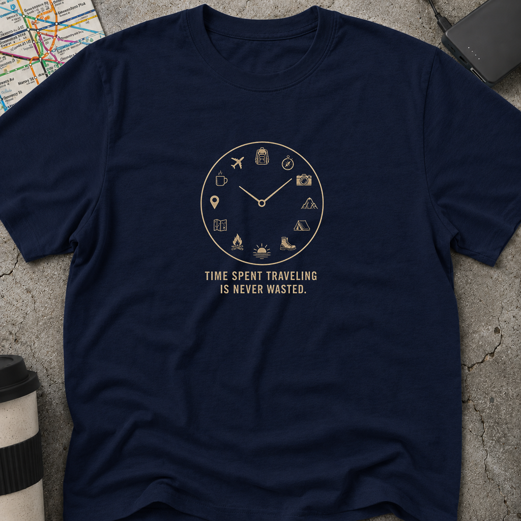 Time Spent Traveling Is Never Wasted T-Shirt