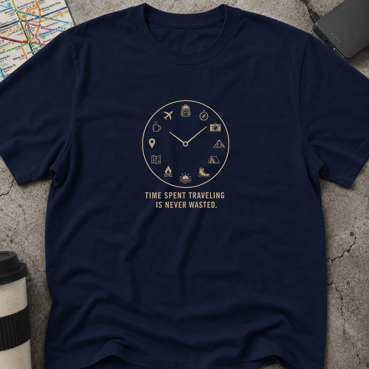Time Spent Traveling Is Never Wasted T-Shirt