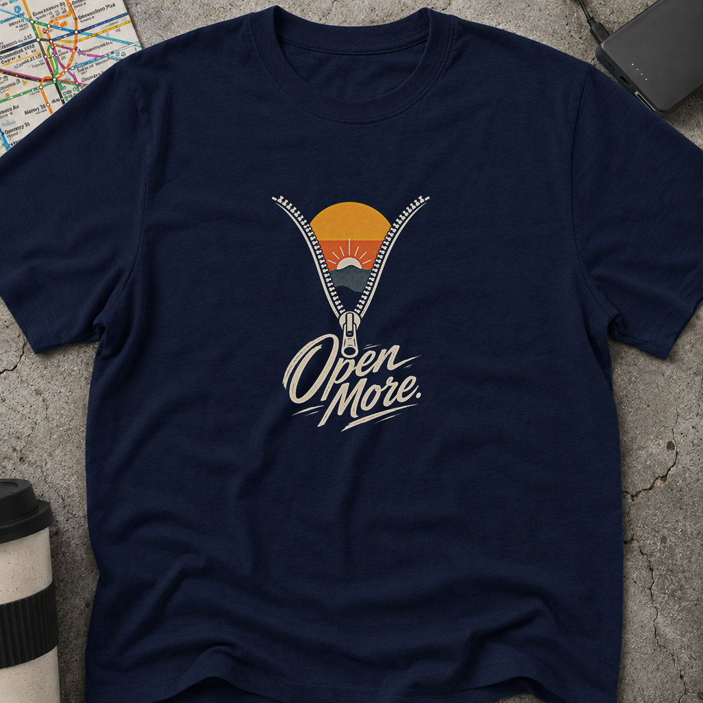 Open More Zipper Sunset T-Shirt