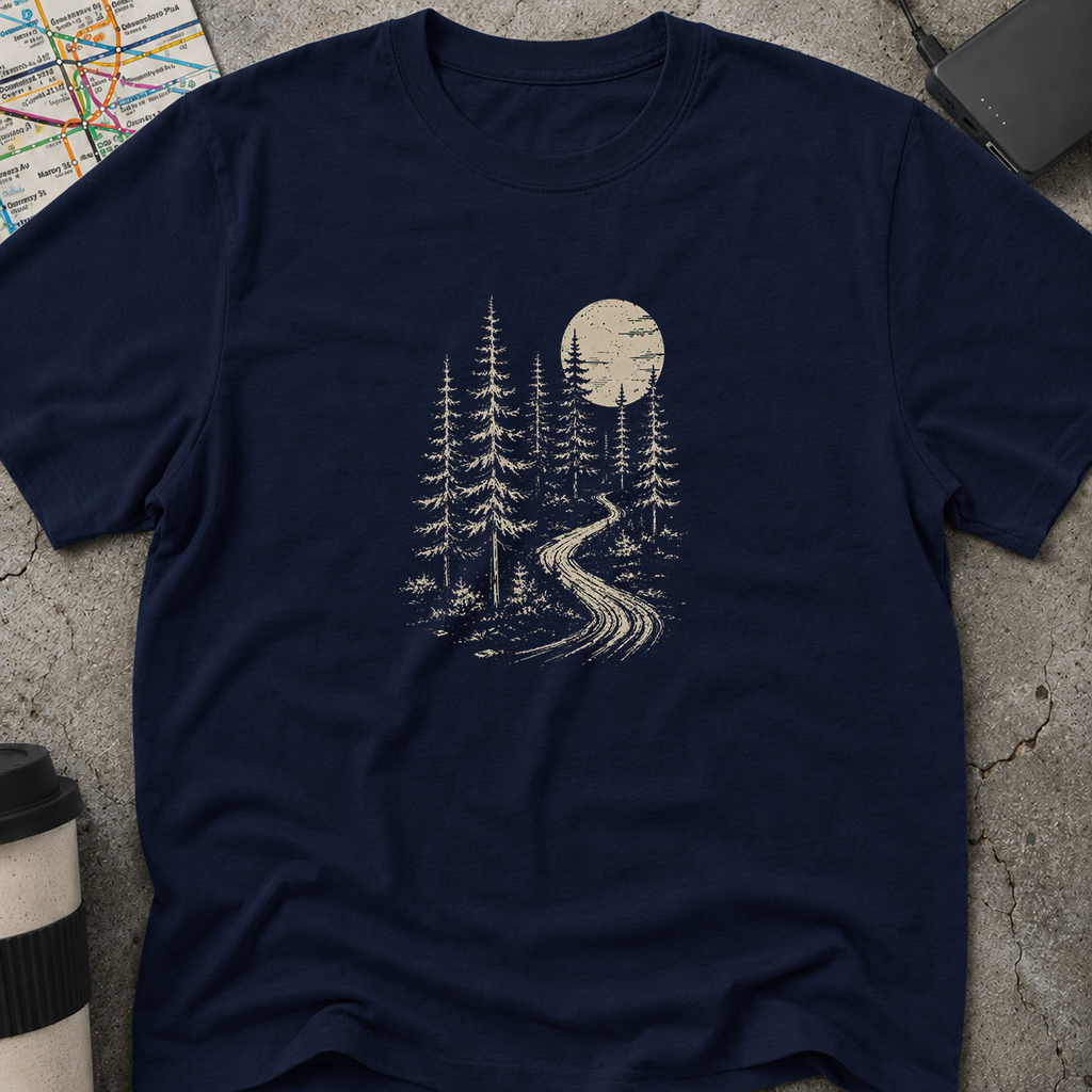 Moonlit Forest Path T-Shirt