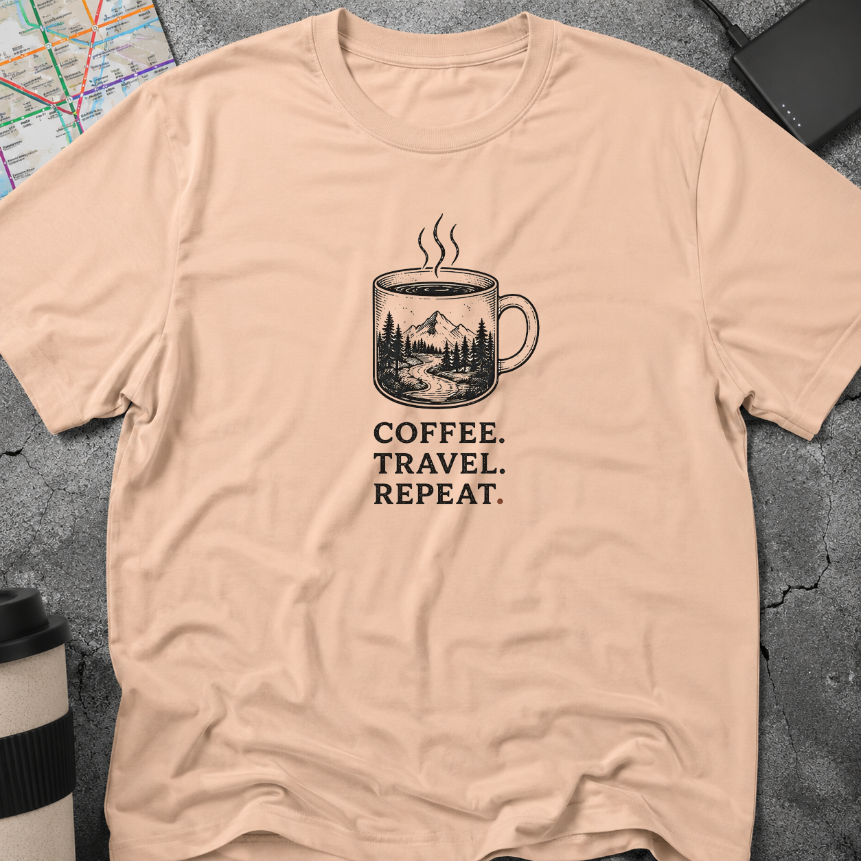 Coffee Travel Repeat T-Shirt