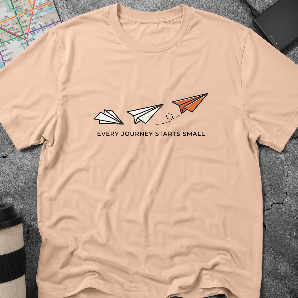 Every Journey Starts Small Paper Airplane T-Shirt