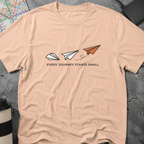 Every Journey Starts Small Paper Airplane T-Shirt