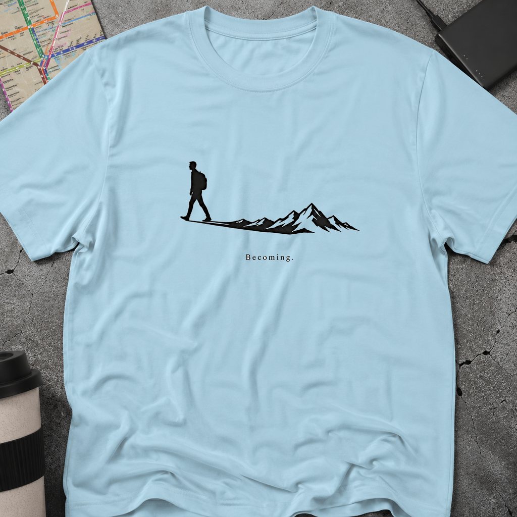 Becoming Hiker Silhouette Mountain Shadow T-Shirt