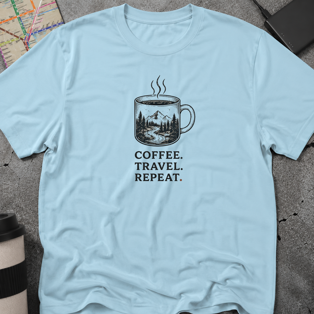 Coffee Travel Repeat T-Shirt