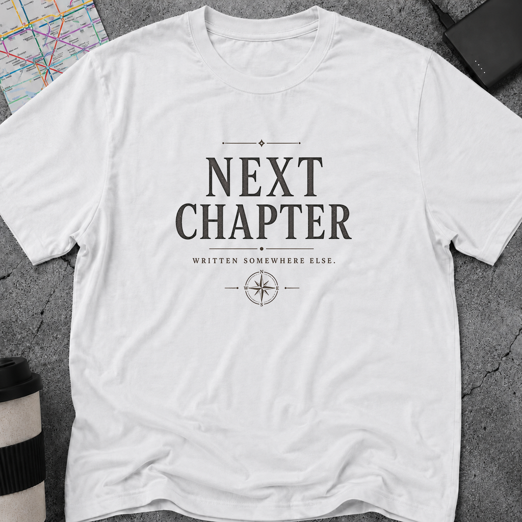 Next Chapter, Written Somewhere Else Compass T-Shirt