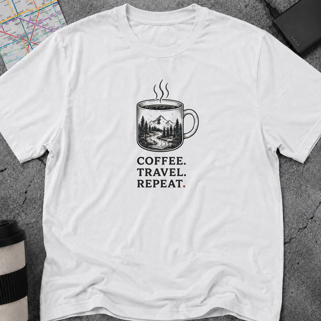 Coffee Travel Repeat T-Shirt
