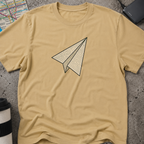 Topographic Map Paper Airplane T-Shirt