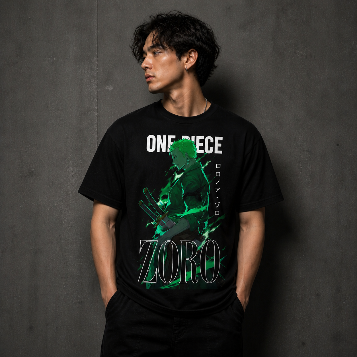 Zoro - The Swordmaster | One Piece T-Shirt | Neon Anime Design | SPARK