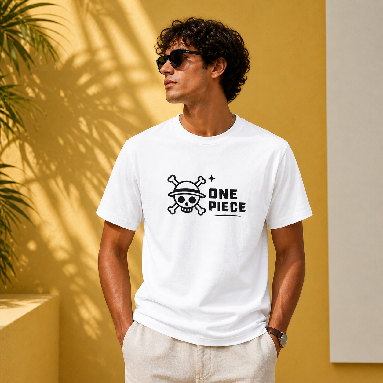 One Piece Straw Hat - Minimalist Anime T-Shirt | White | SPARK