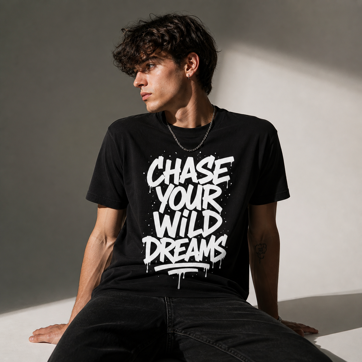 Chase Your Wild Dreams - Motivational Quote T-Shirt | Graffiti Style | SPARK