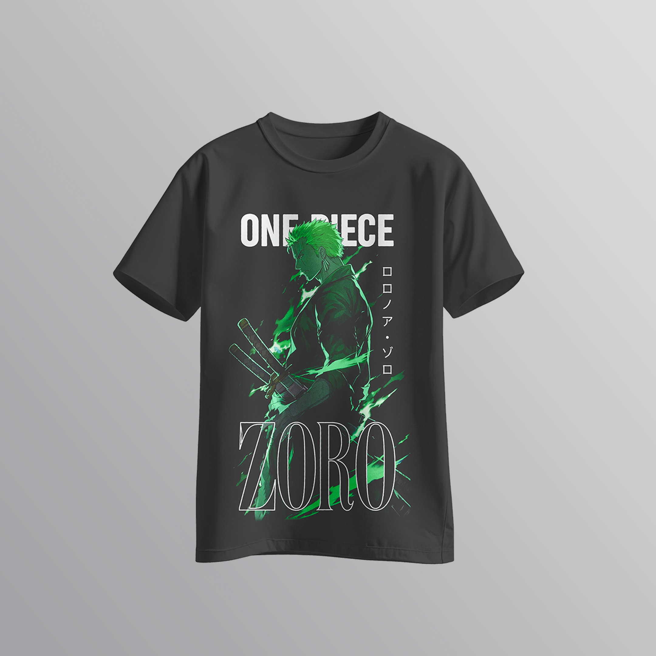 Zoro - The Swordmaster | One Piece T-Shirt | Neon Anime Design | SPARK